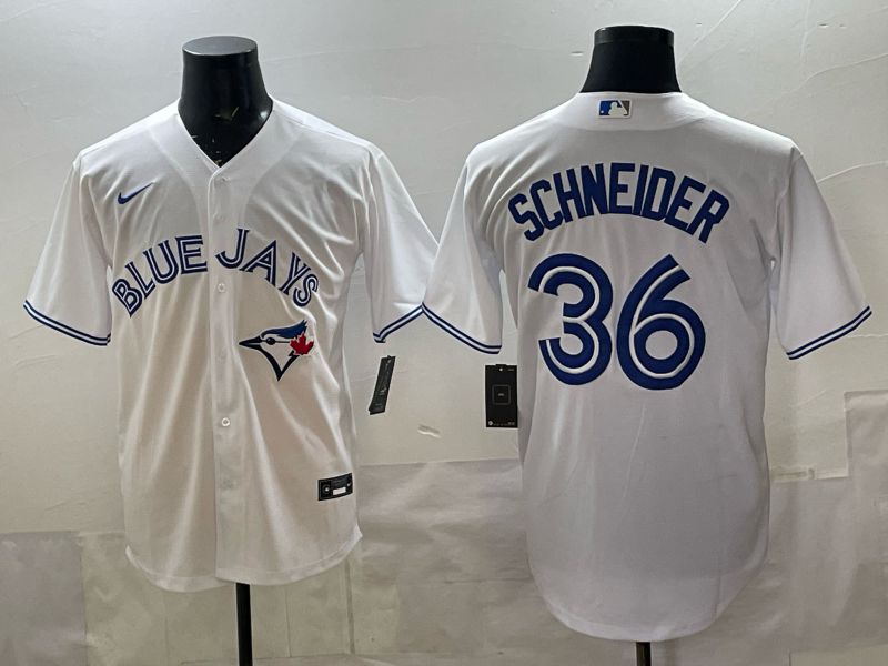 Men 2025 Toronto Blue Jays #36 Schneider white Game Nike MLB Jersey style 01